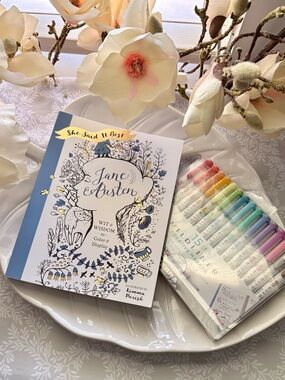 Jane Austen Coloring & Wisdom Book/Marker Bundle